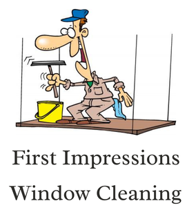my logo of a window cleaner on a raised platform